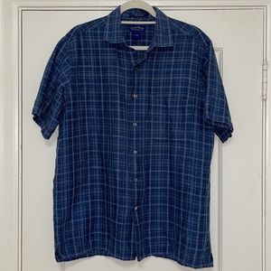 Club Room by Charter Club Short Sleeve Button Down Men’s Medium Blue